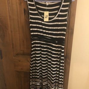 Dress size L black white stripe perfect for summer